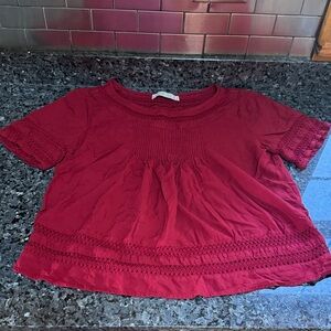 Abercrombie & Fitch Deep Red Blouse
